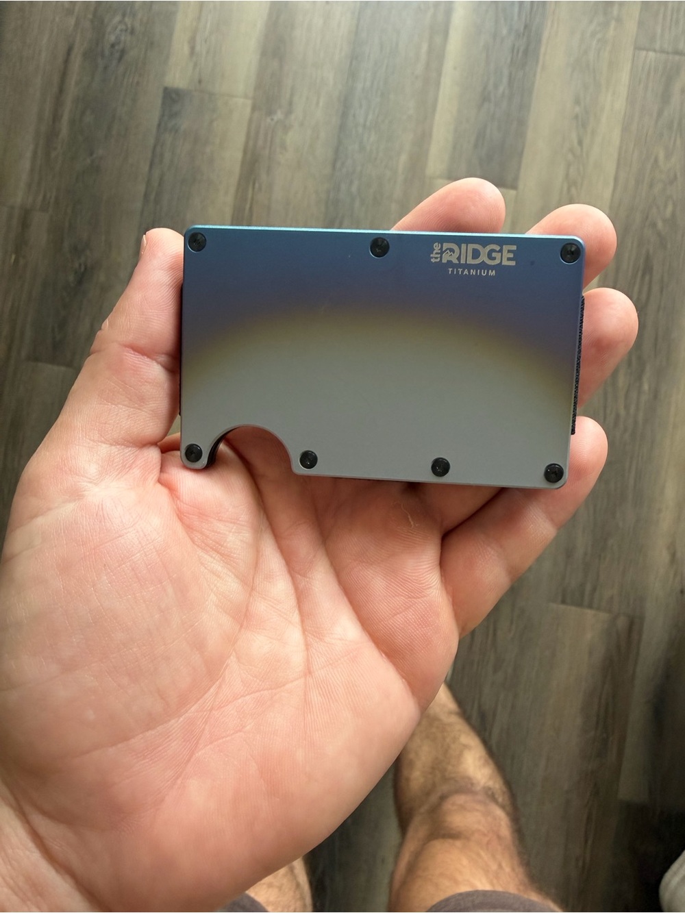 The Ridge Titanium Money Clip - Blue Gradient